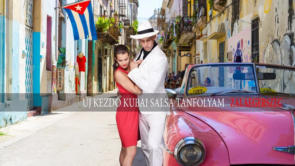 May be an image of wedding and text that says "0 UJ KEZDŐ KUBAI SALSA TANFOLYAM ZALAEGERSZEG"